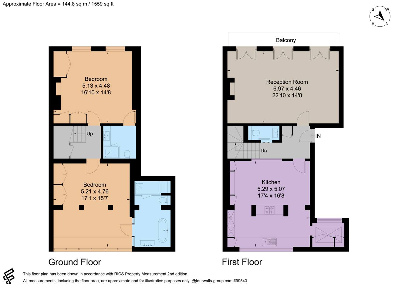 Flat 1, 27, Brompton Square, London floorplan