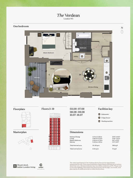 Flat 156, Monterrey House, London floorplan