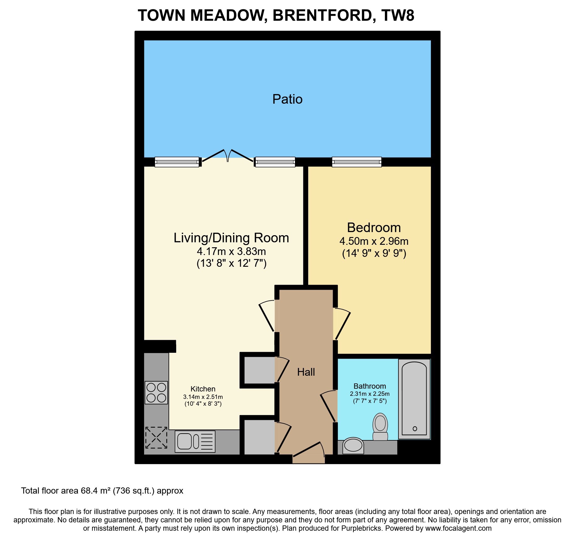 Apartment 2, 2, Town Meadow, Brentford floorplan