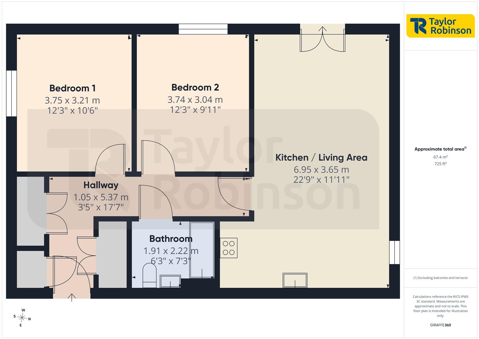 2 Sophia House, Cornwell Avenue, Crawley floorplan