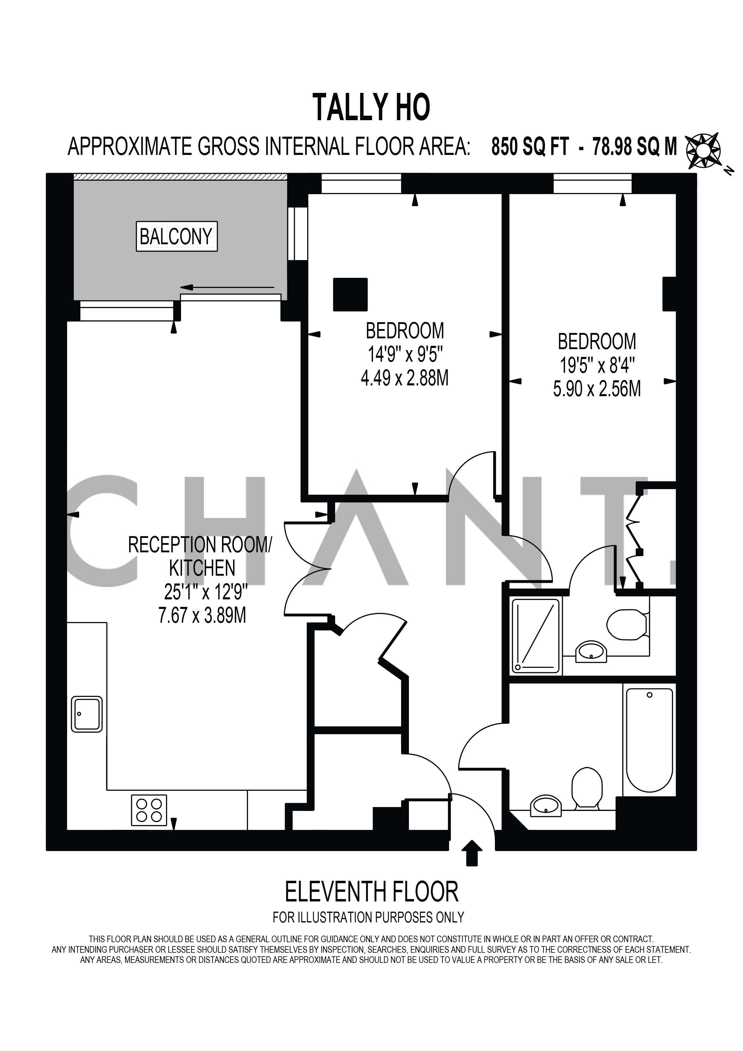 1105 Tally Ho,, 100 Kingsway, London floorplan