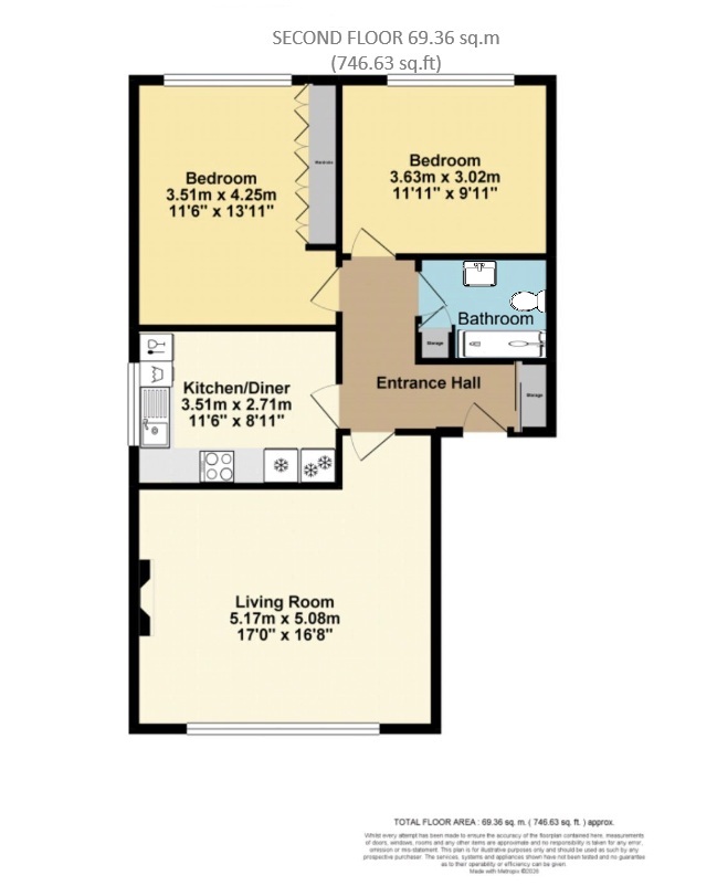 Flat 11, Geoffrey Court, 39, Alpha Road, Kent floorplan