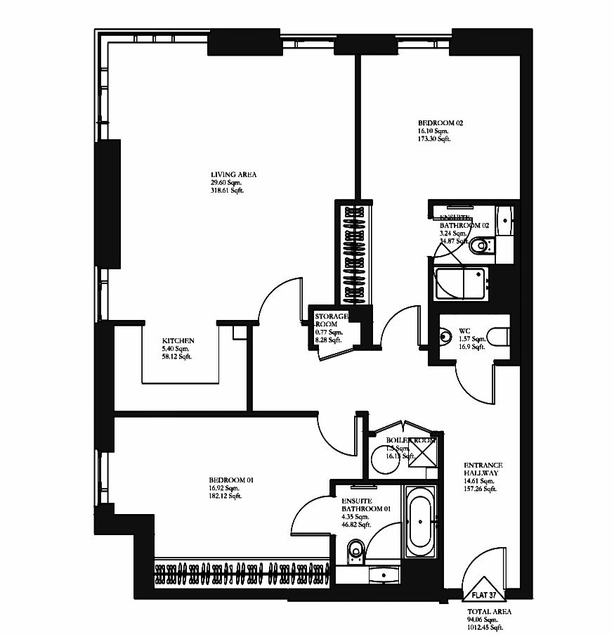 2 Bedrooms Flat to rent in Baker Street, London NW1