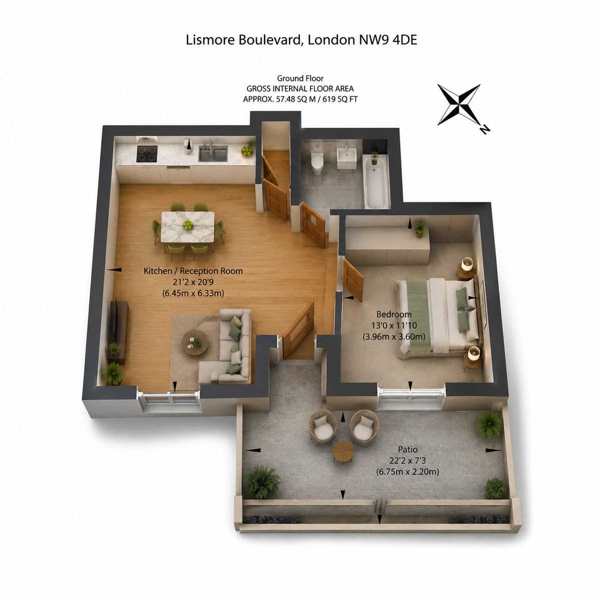 53, Lismore Boulevard, London floorplan