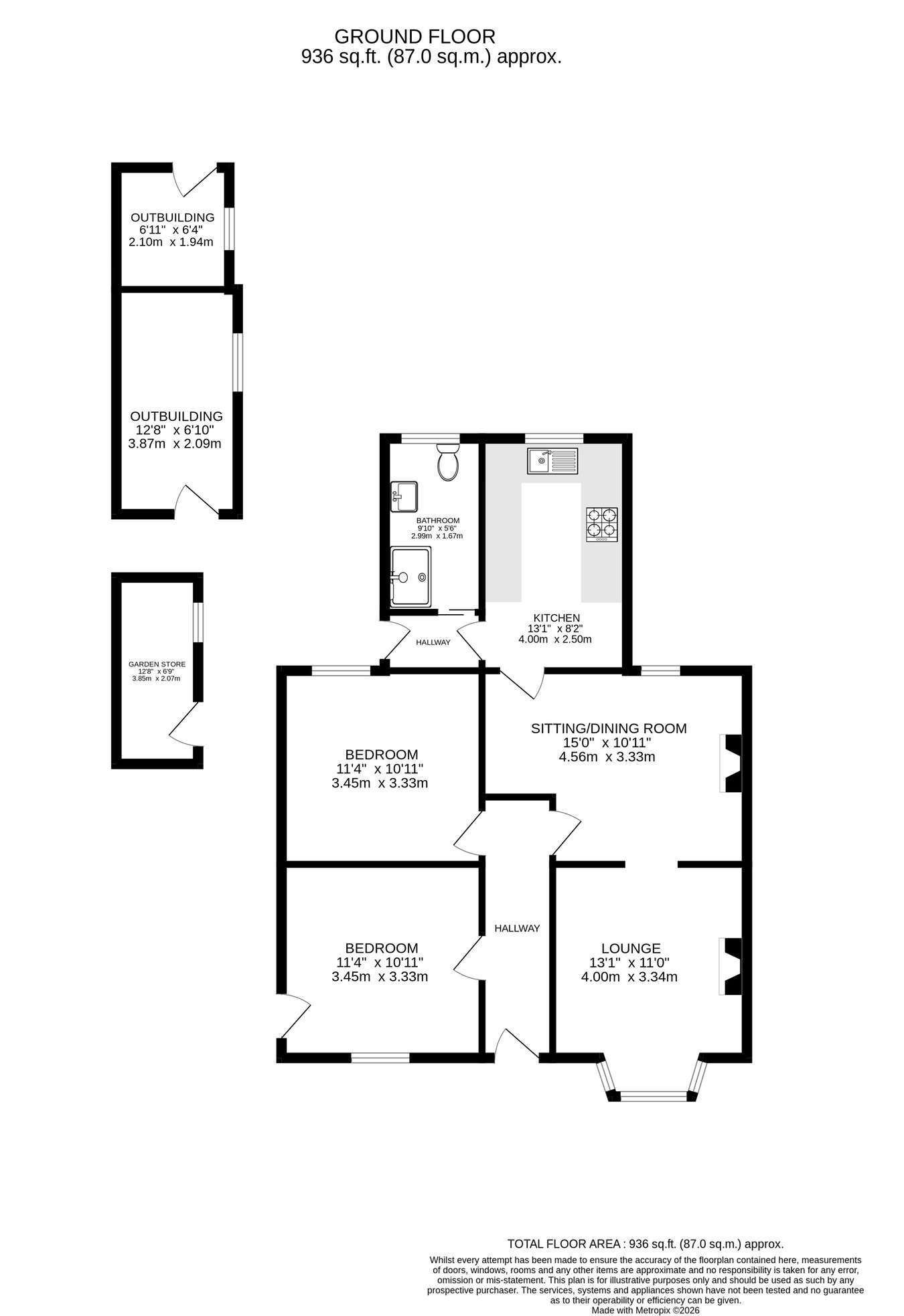 34, Langford Road, Haverfordwest floorplan