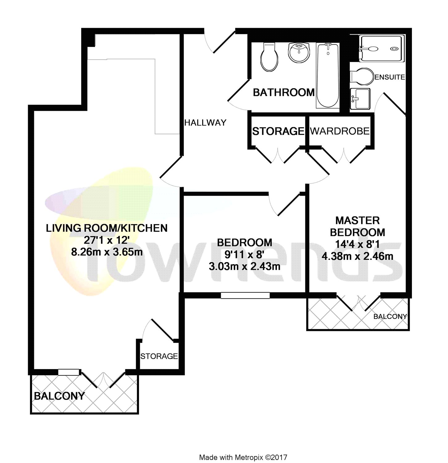 2 Bedrooms Flat to rent in Chambord House, Queenswood Crescent, Egham, Surrey TW20