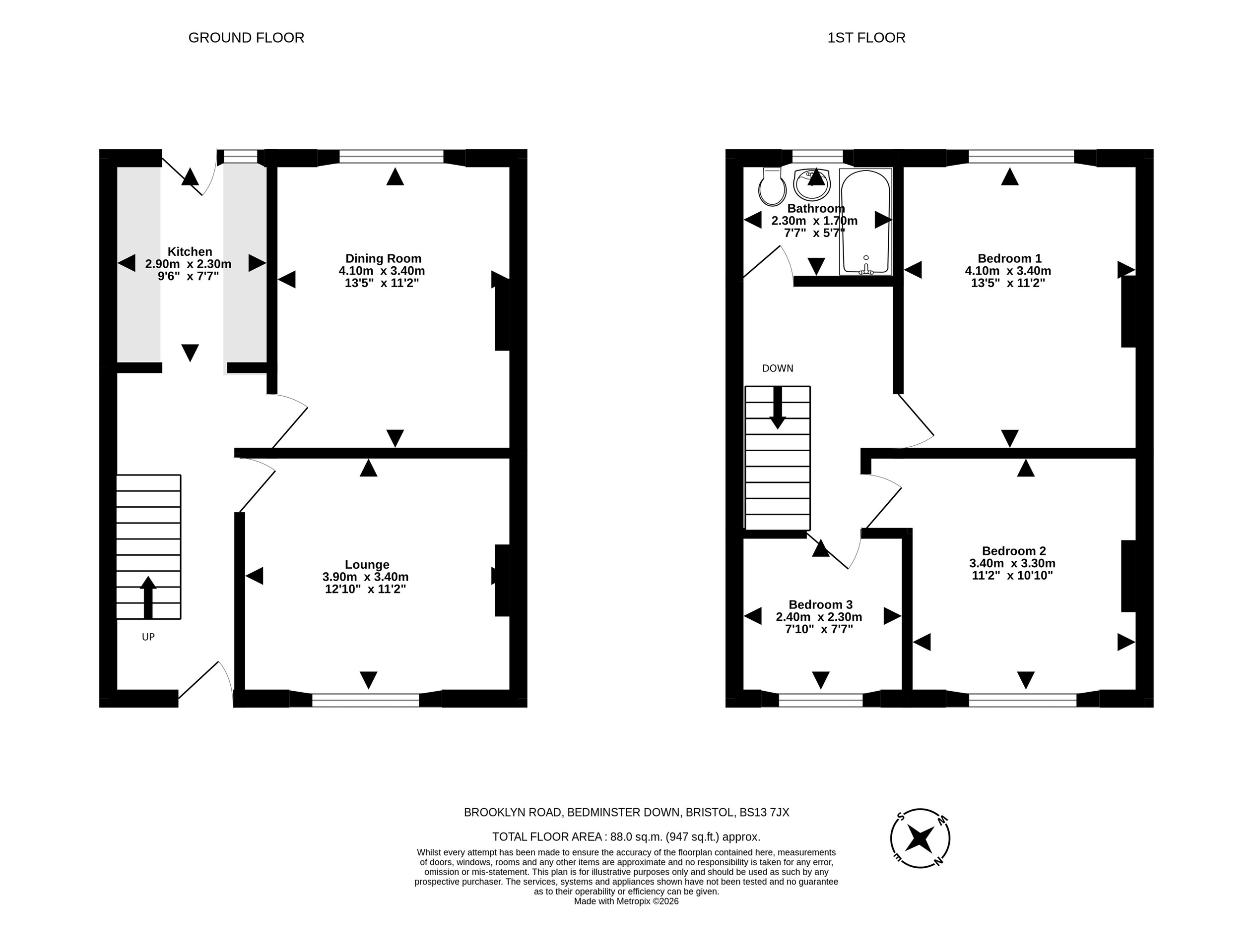 29 Brooklyn Road, Bristol floorplan