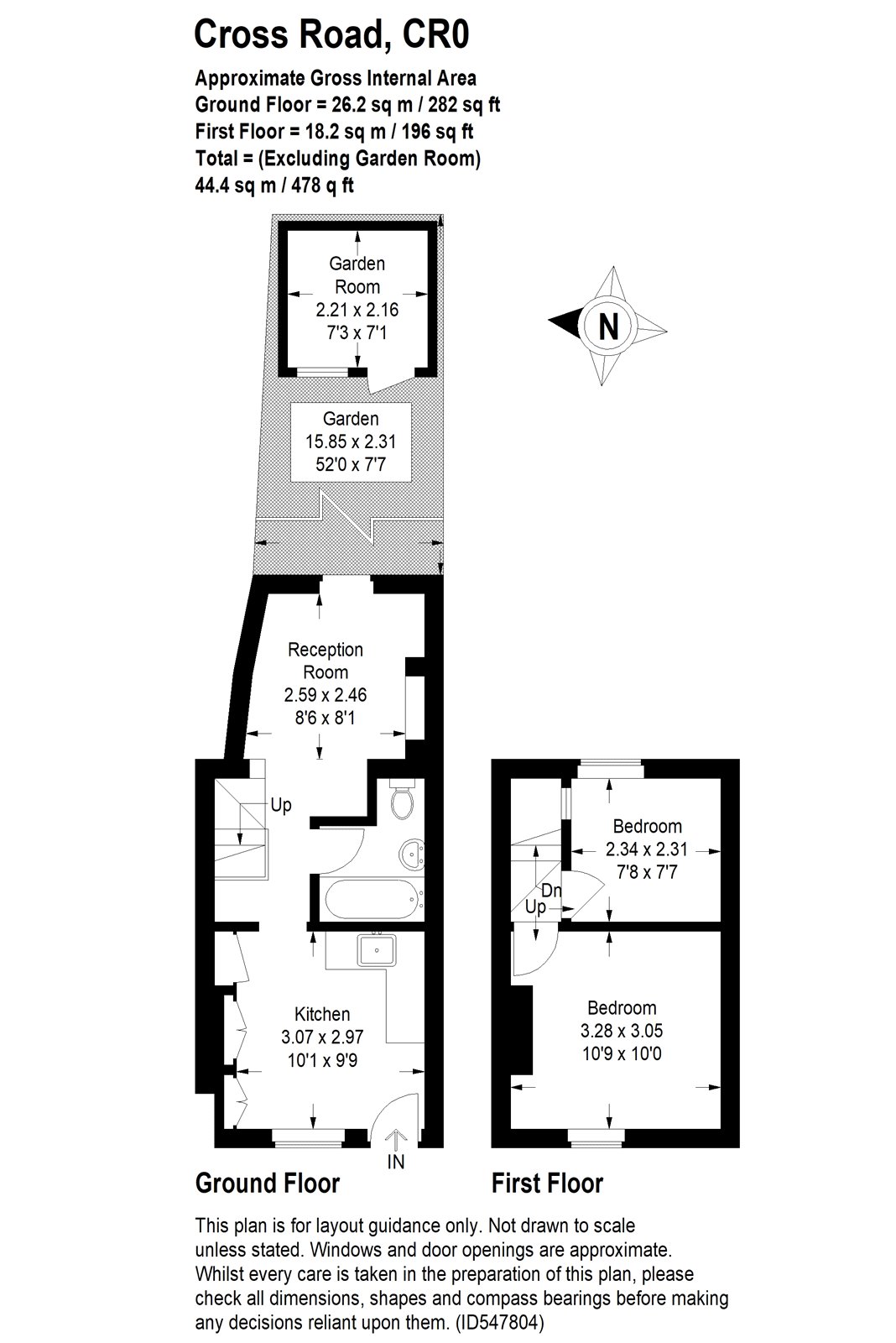 2 Bedrooms Terraced house for sale in Cross Road, Croydon CR0