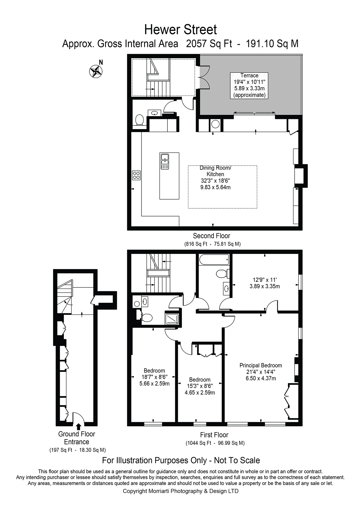 Flat A, 7, Hewer Street, London floorplan
