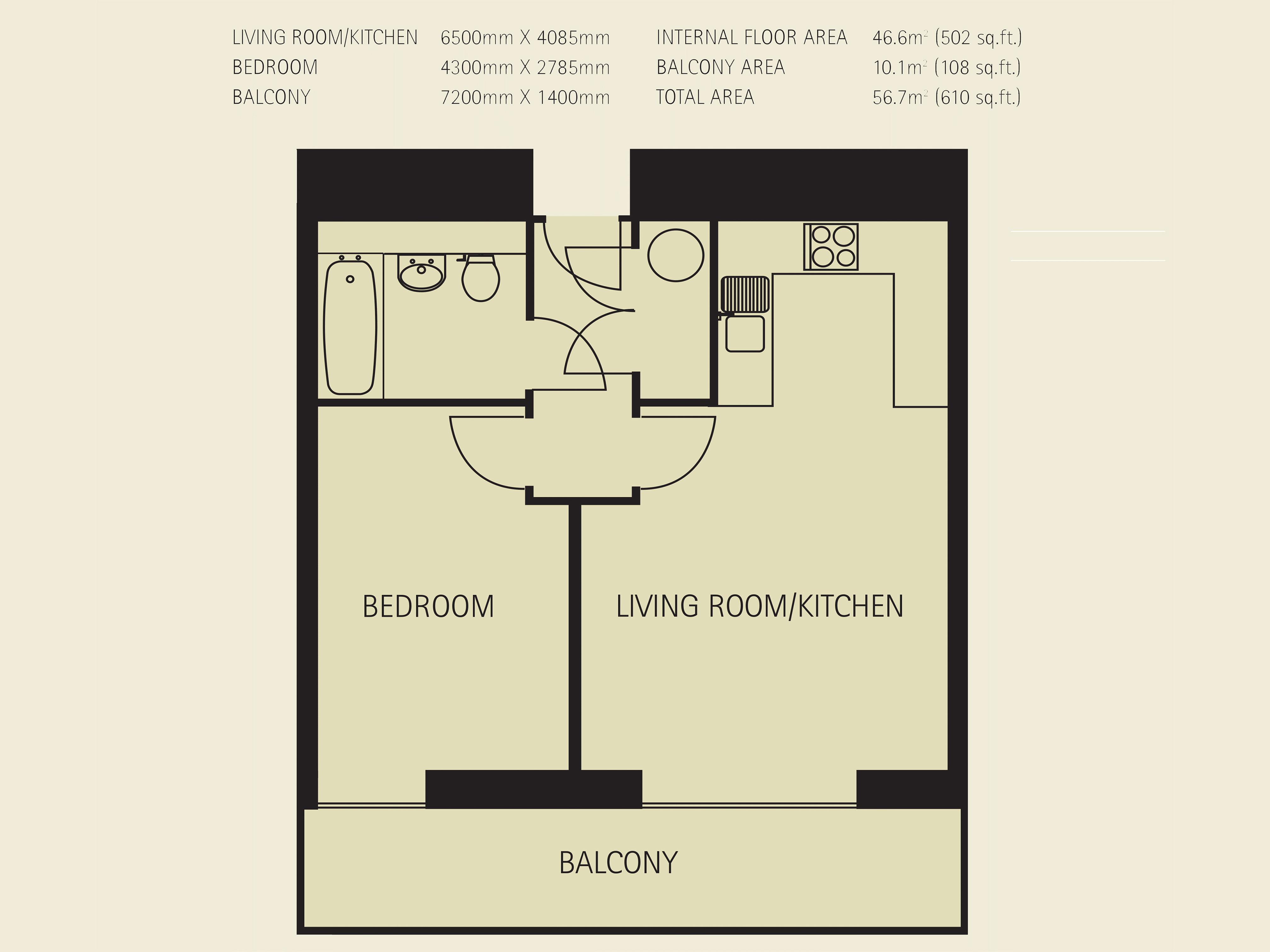 1 Bedrooms Flat for sale in Kelso Place, Manchester M15