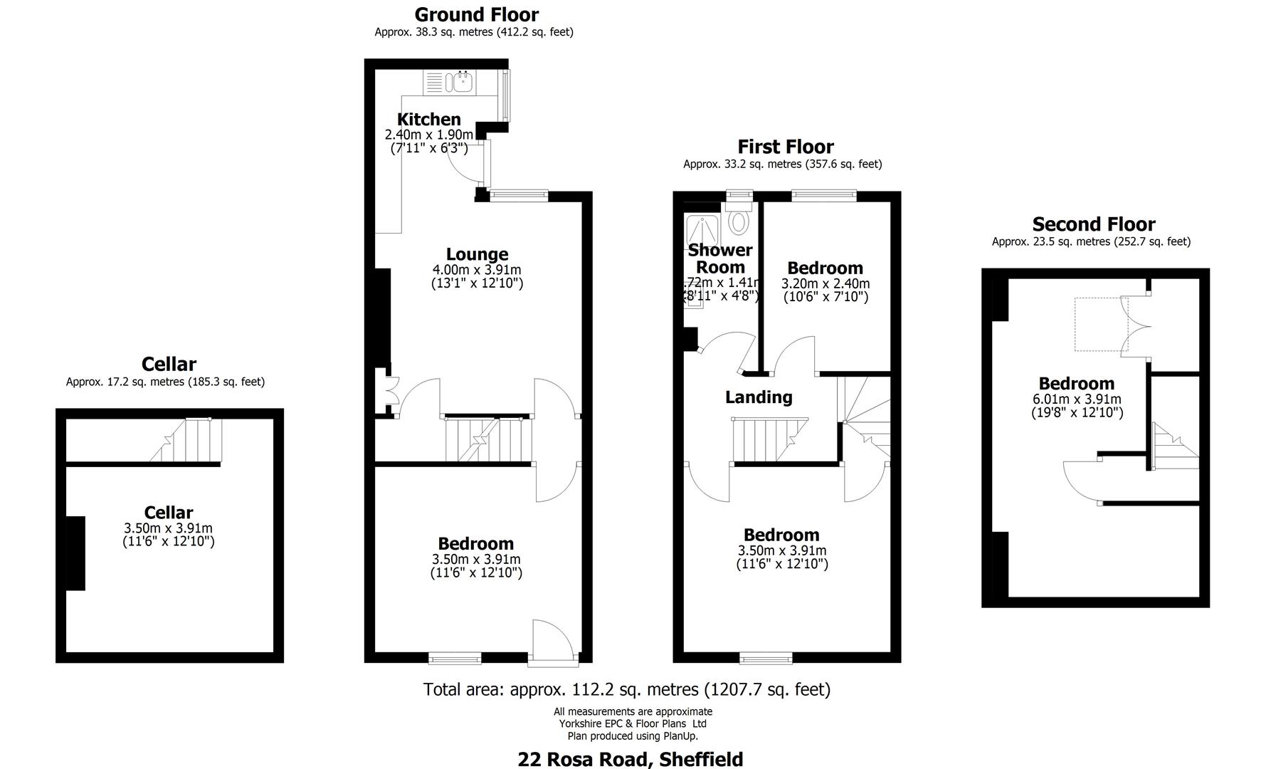 Rosa Road, Sheffield floorplan