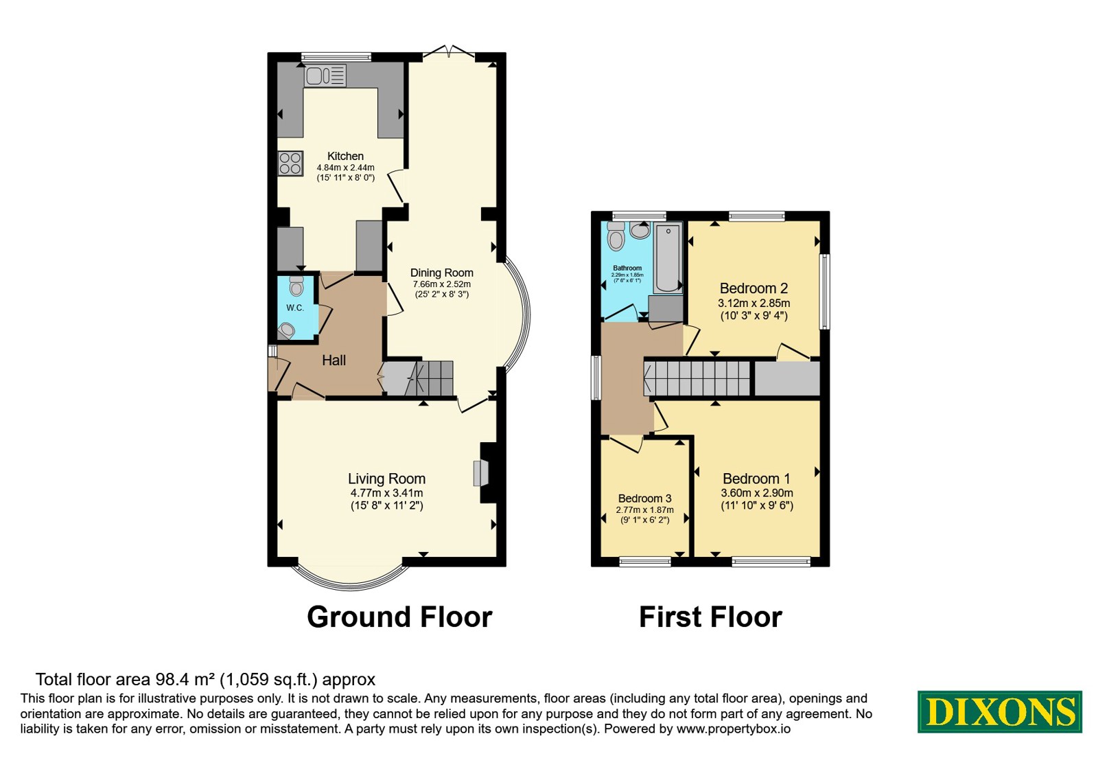 9, Chester Close, Staffordshire floorplan