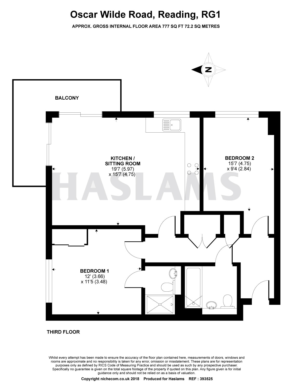 2 Bedrooms Flat for sale in Oscar Wilde Road, Reading RG1