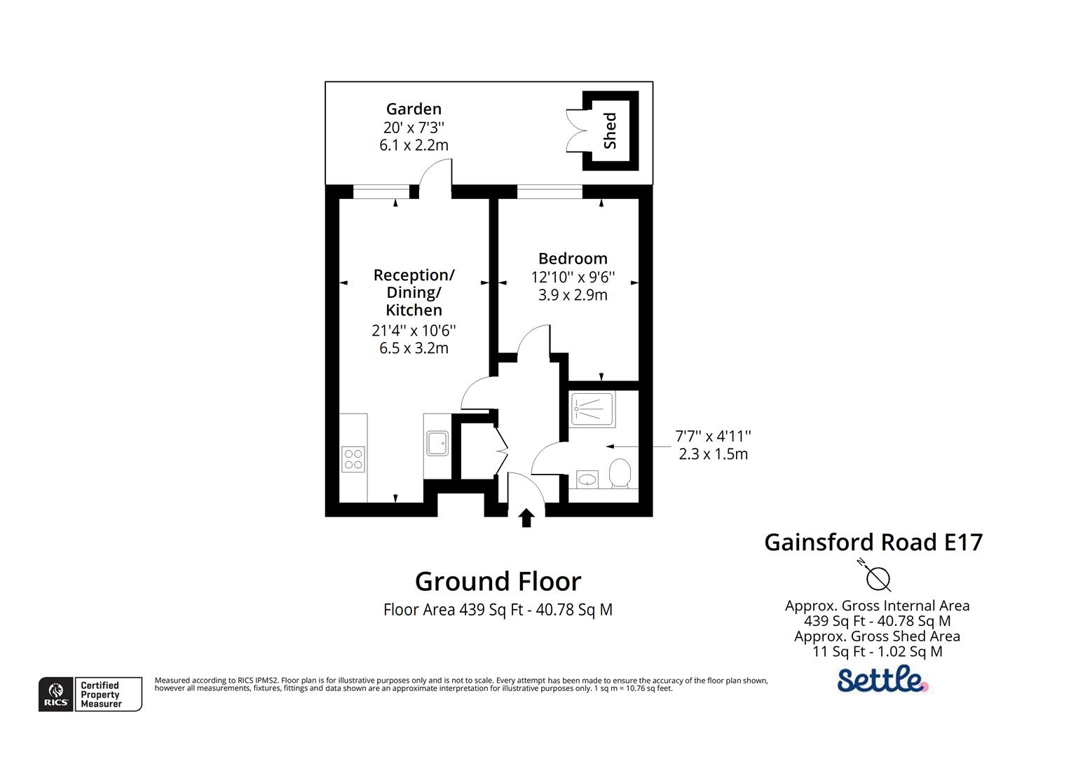 Flat 6, 47, Gainsford Road, London floorplan