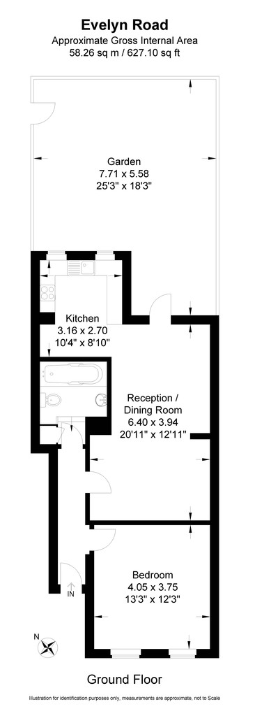 1 Bedrooms Flat to rent in Evelyn Road, Wimbledon SW19