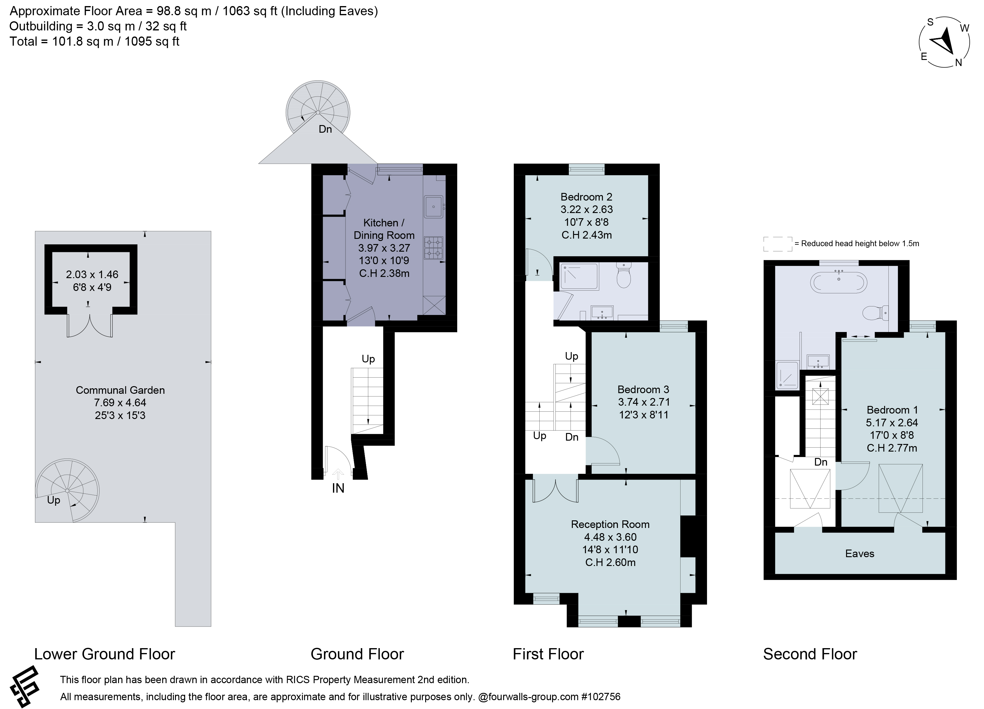 68A, Hazlebury Road, London floorplan