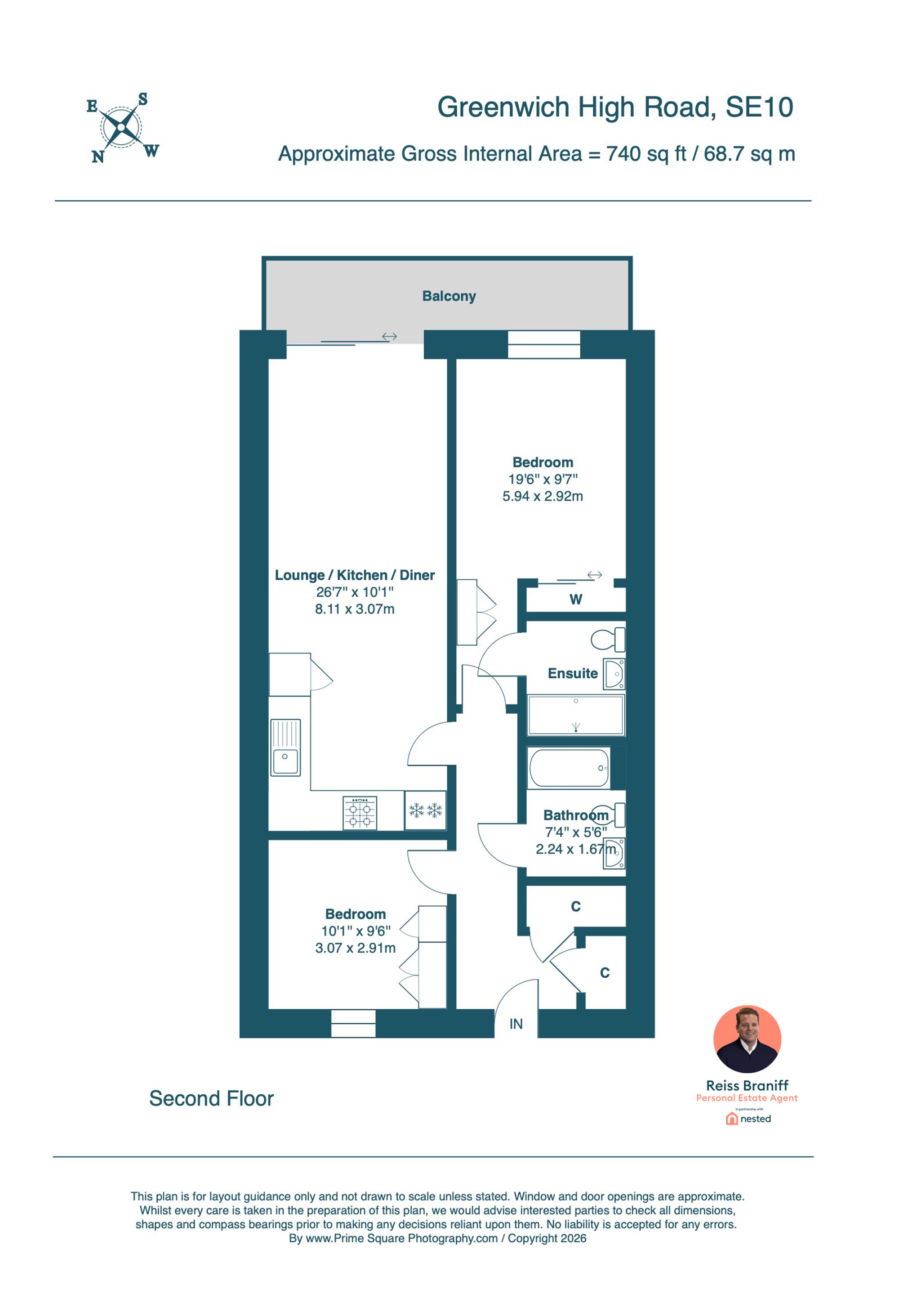 Flat 5, 27 Greenwich High Road, London floorplan