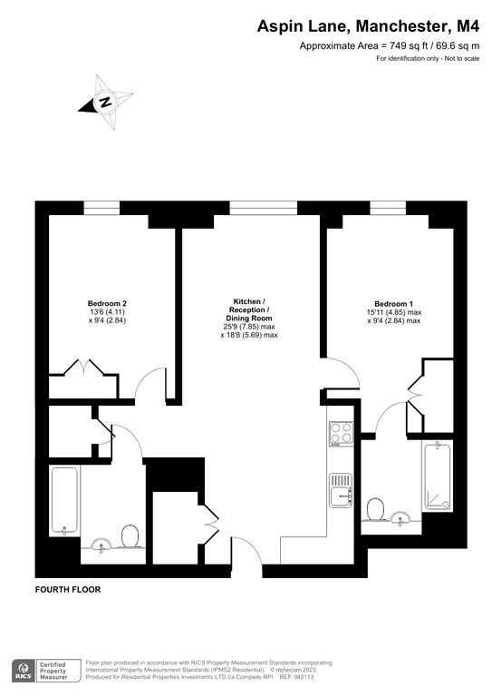 Flat 30, The Gate, 21, Aspin Lane, Manchester floorplan