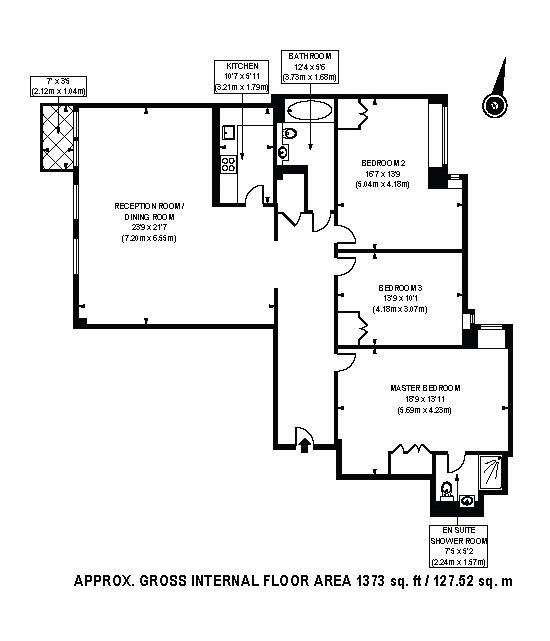406, Cavendish House, Westminster floorplan