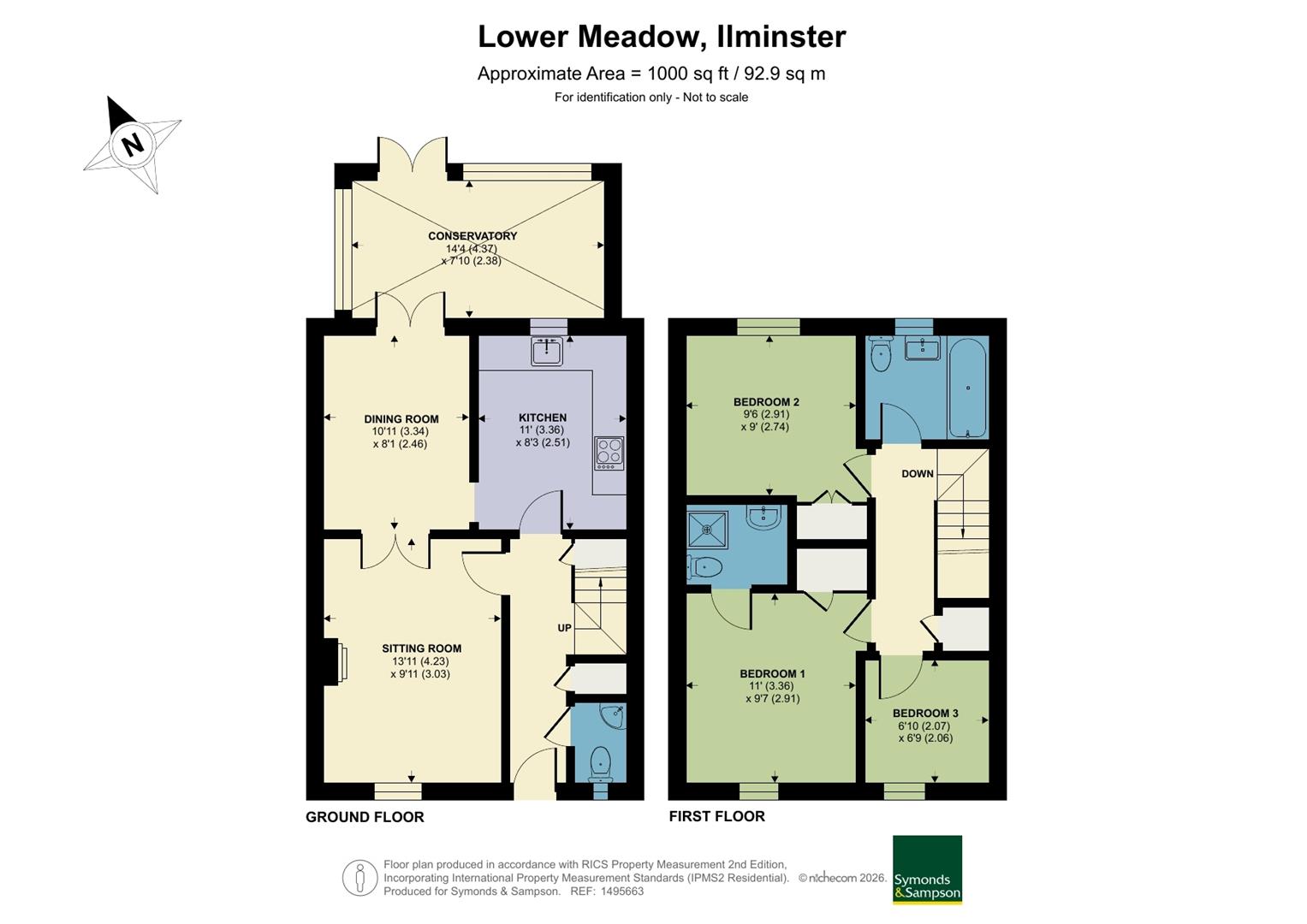 71, Lower Meadow, Ilminster floorplan