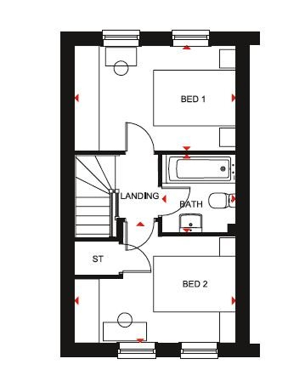 "Wilford" at Ashlawn Road, Rugby CV22, 2 bedroom end terrace house for
