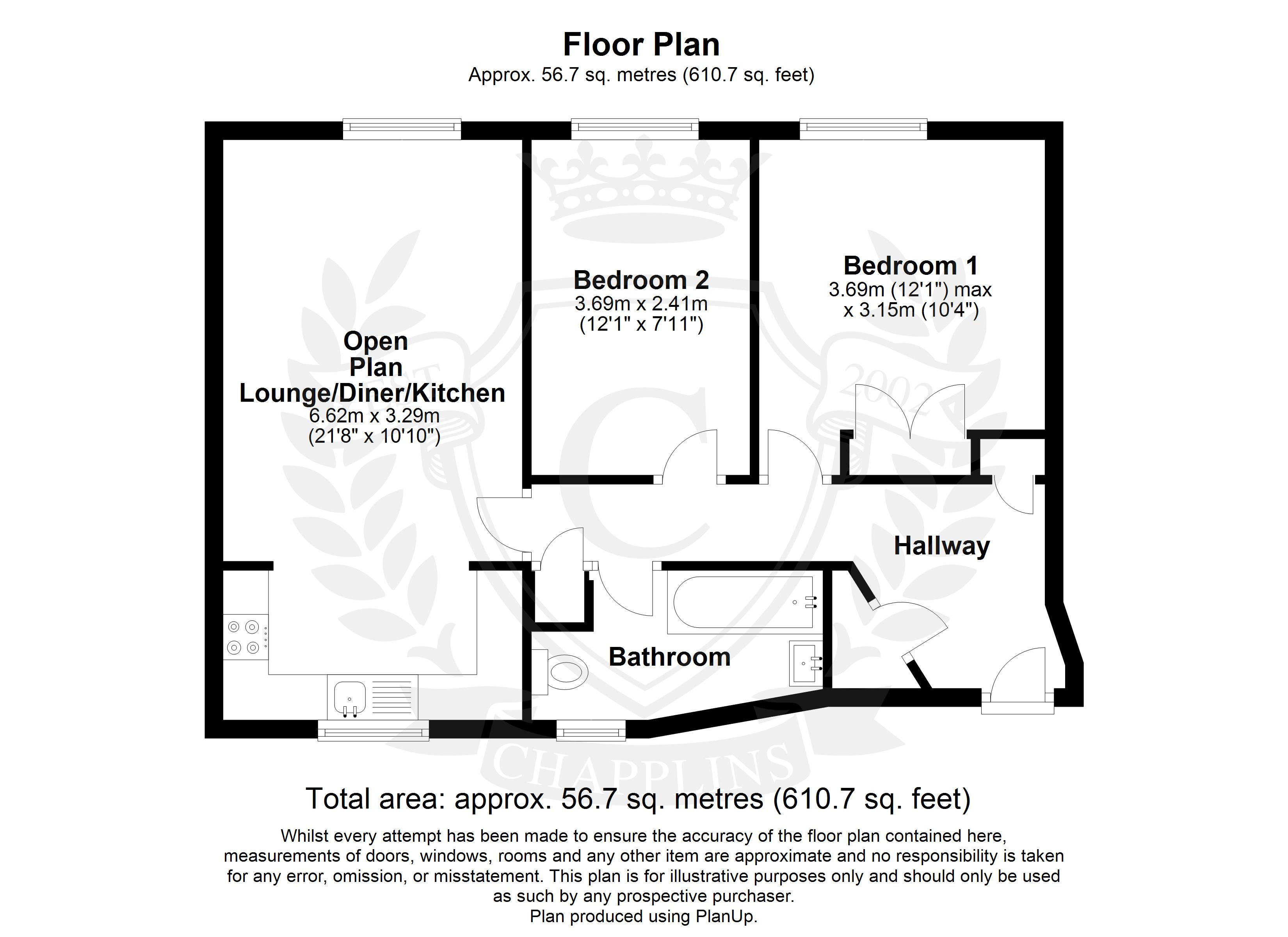 Flat 5, Whittington Court, 65, High Street, Hampshire floorplan
