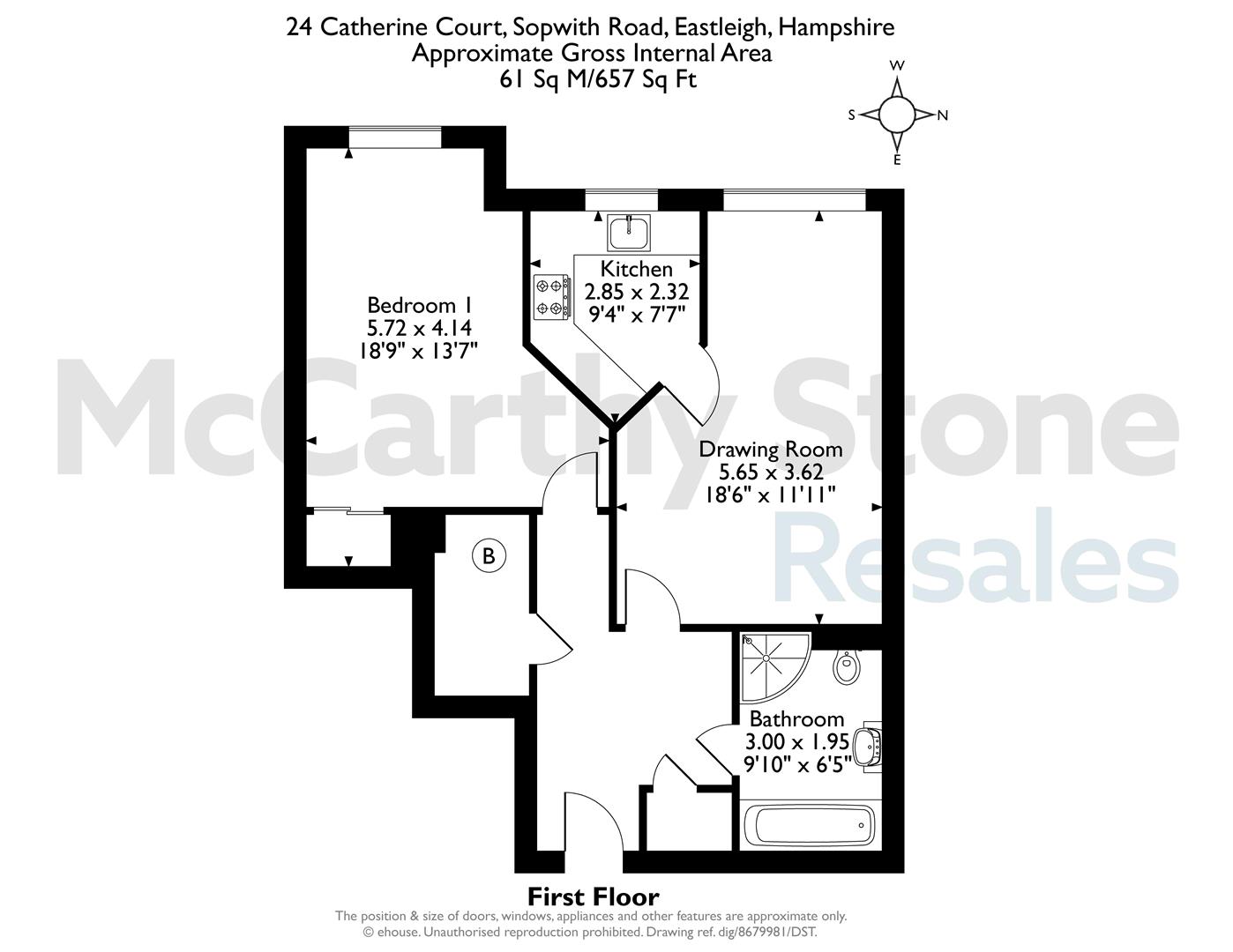 24 Catherine Court, Sopwith Road, Eastleigh floorplan