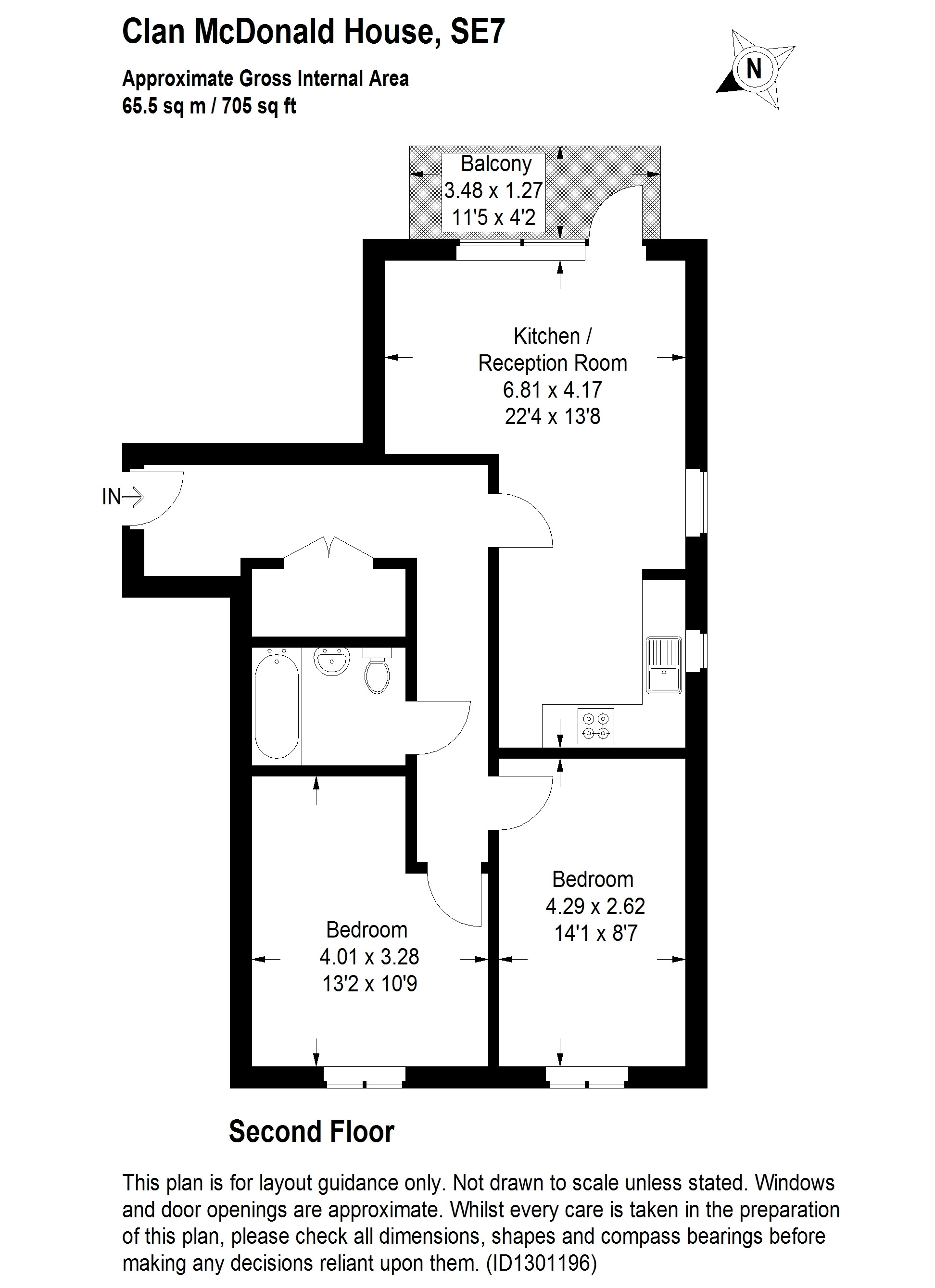 10, Clan Mcdonald House, London floorplan