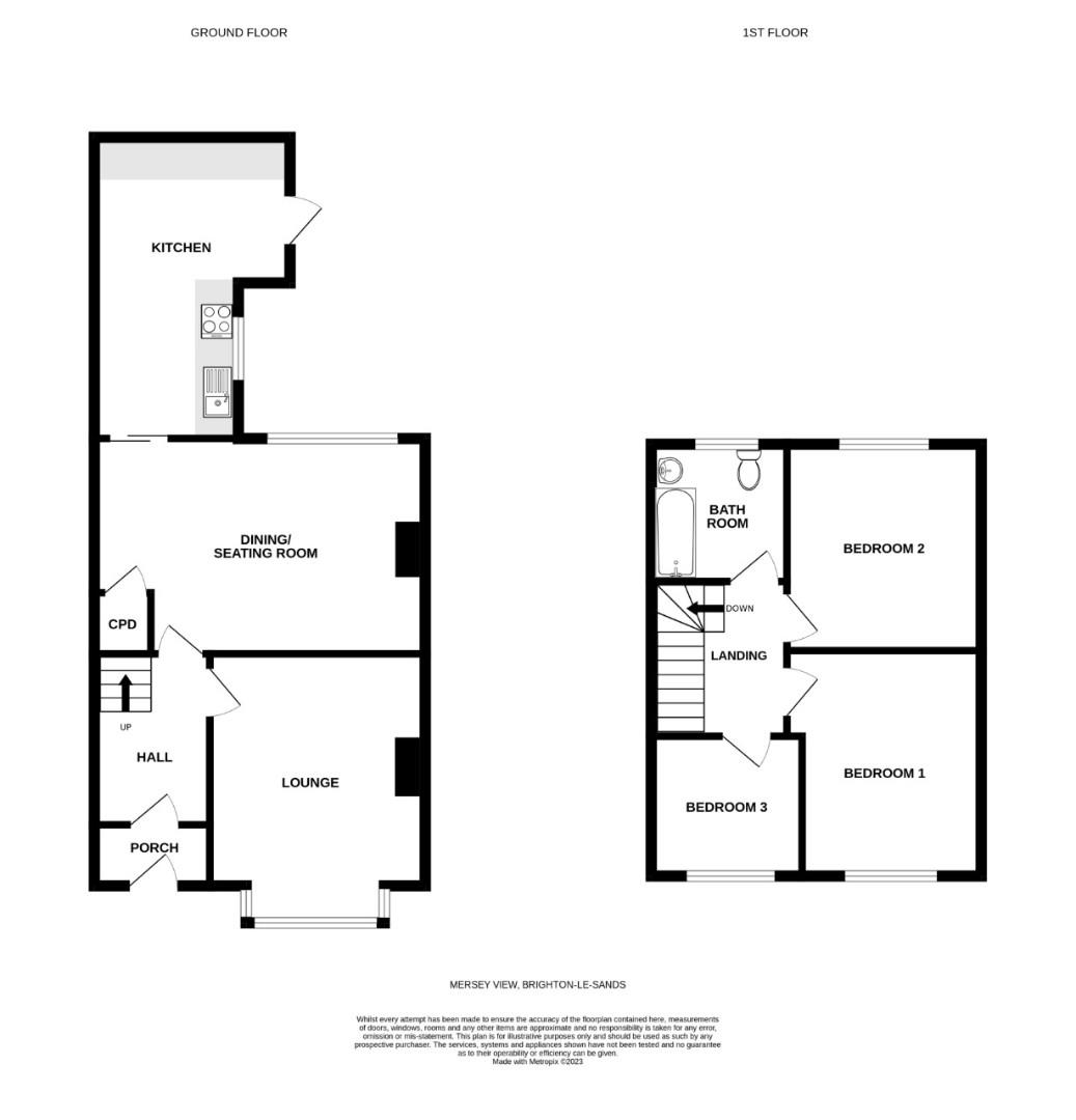 Mersey View, BrightonLeSands, Liverpool L22, 3 bedroom terraced house