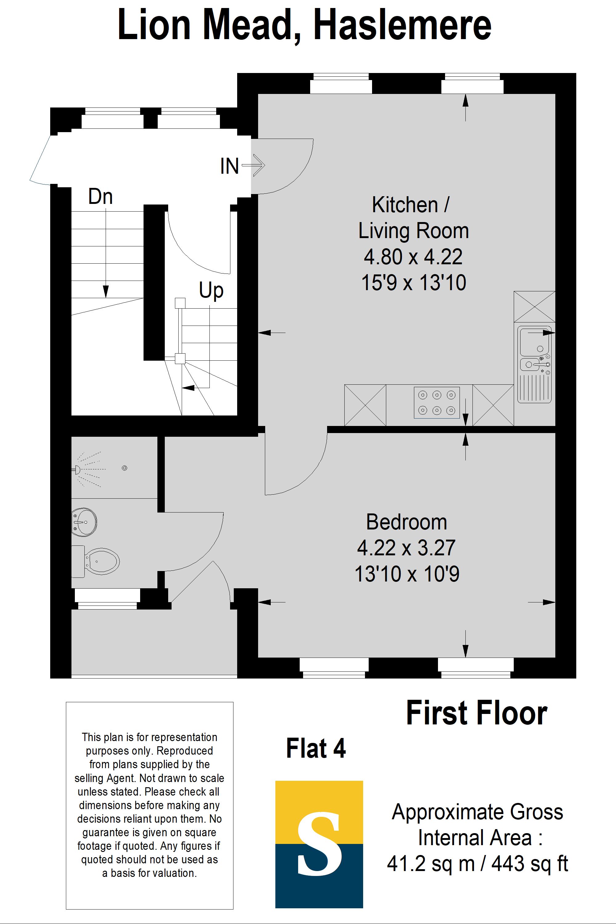 Flat D, Kathleen House Lion Mead, Haslemere floorplan