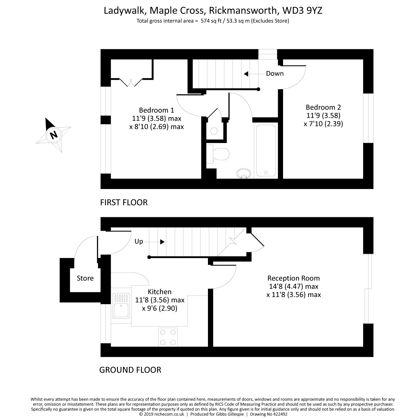 2 Bedrooms Semi-detached house for sale in Ladywalk, Maple Cross, Rickmansworth, Hertfordshire WD3