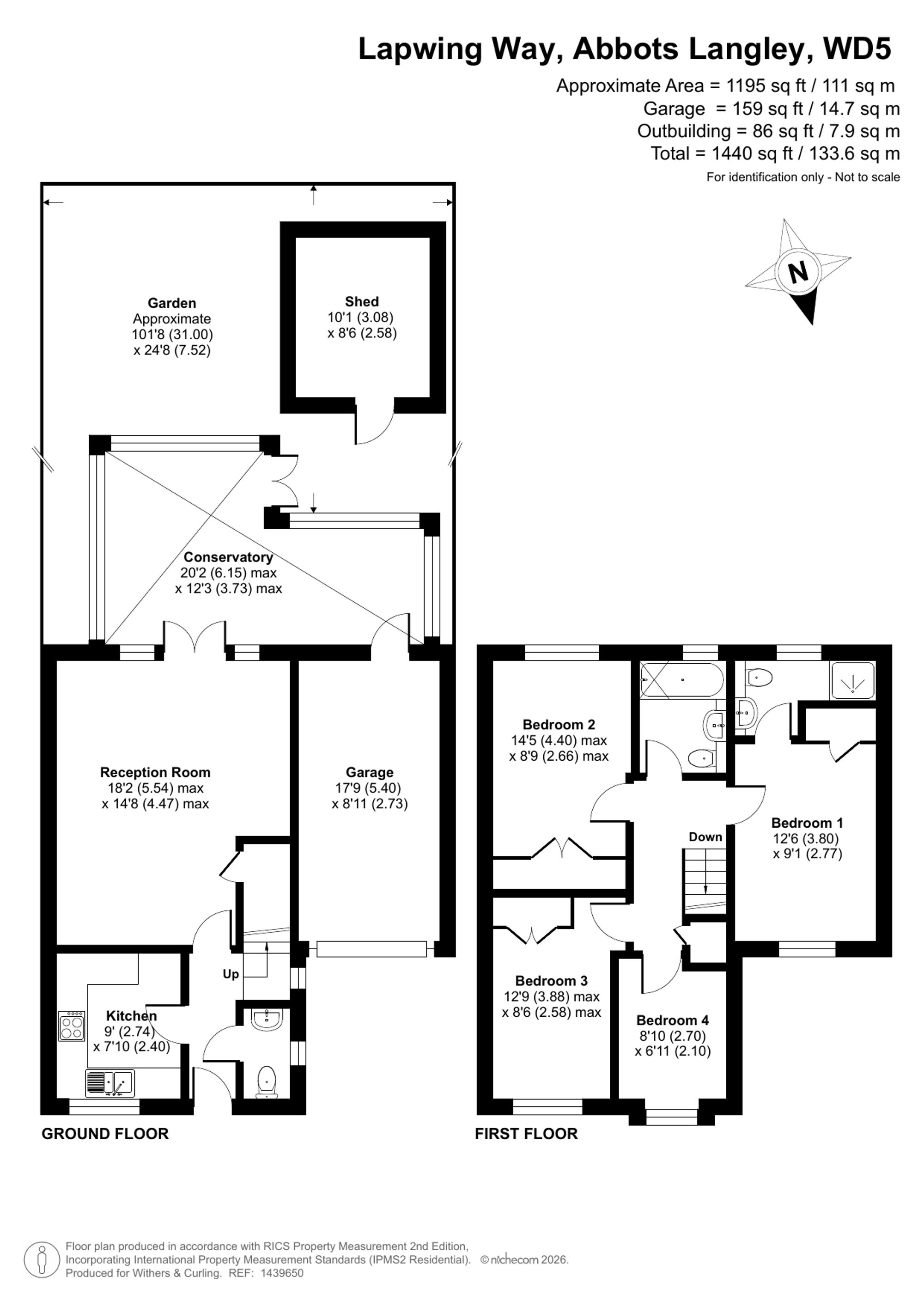 8 Lapwing Way, Abbots Langley floorplan