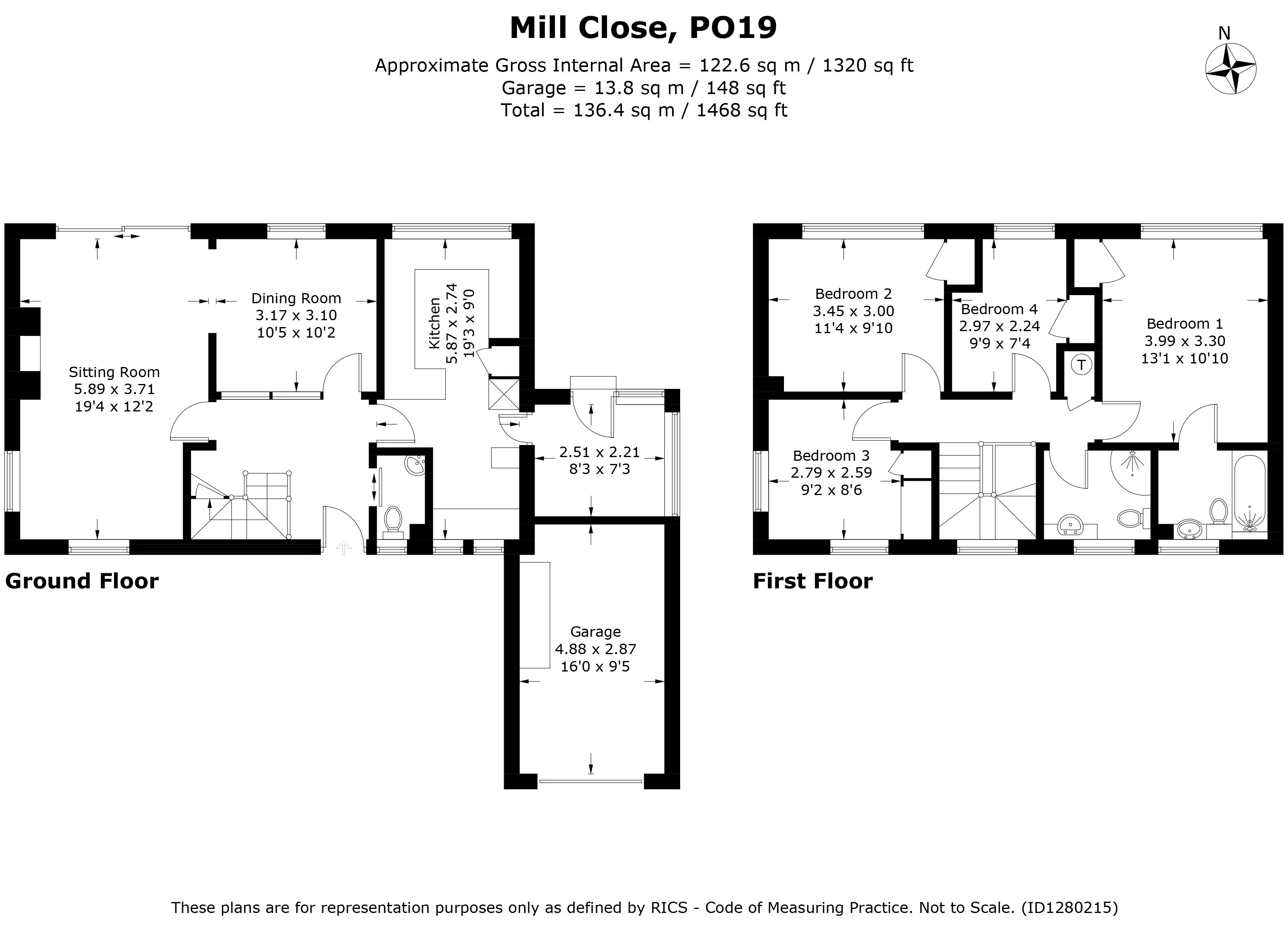 1, Mill Close, Chichester floorplan