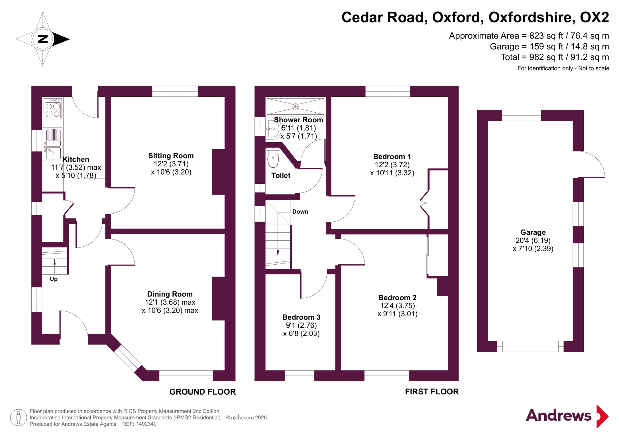 76, Cedar Road, Oxfordshire floorplan