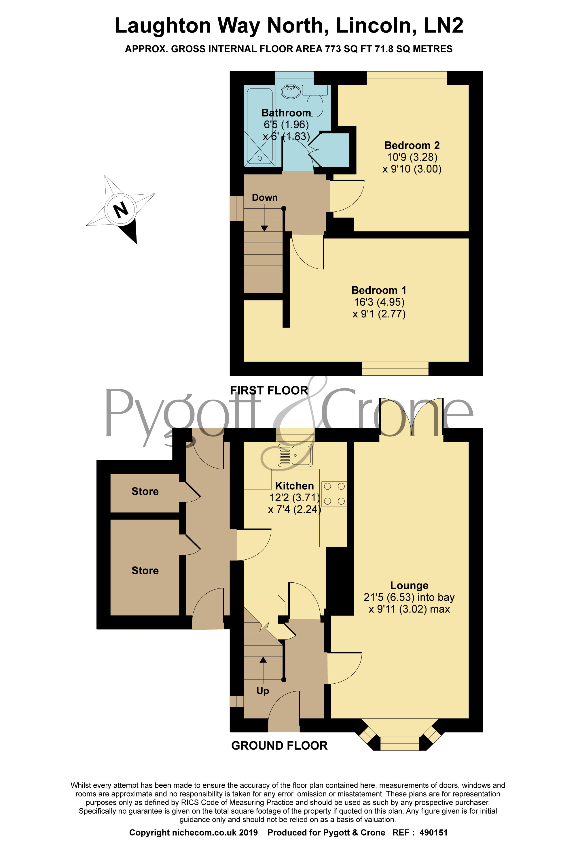 2 Bedrooms End terrace house for sale in Laughton Way North, Lincoln LN2