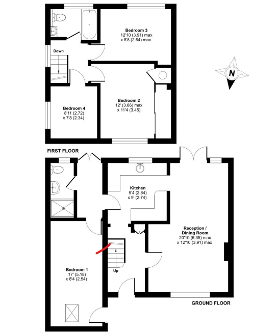 50, Field Lane, Camberley floorplan
