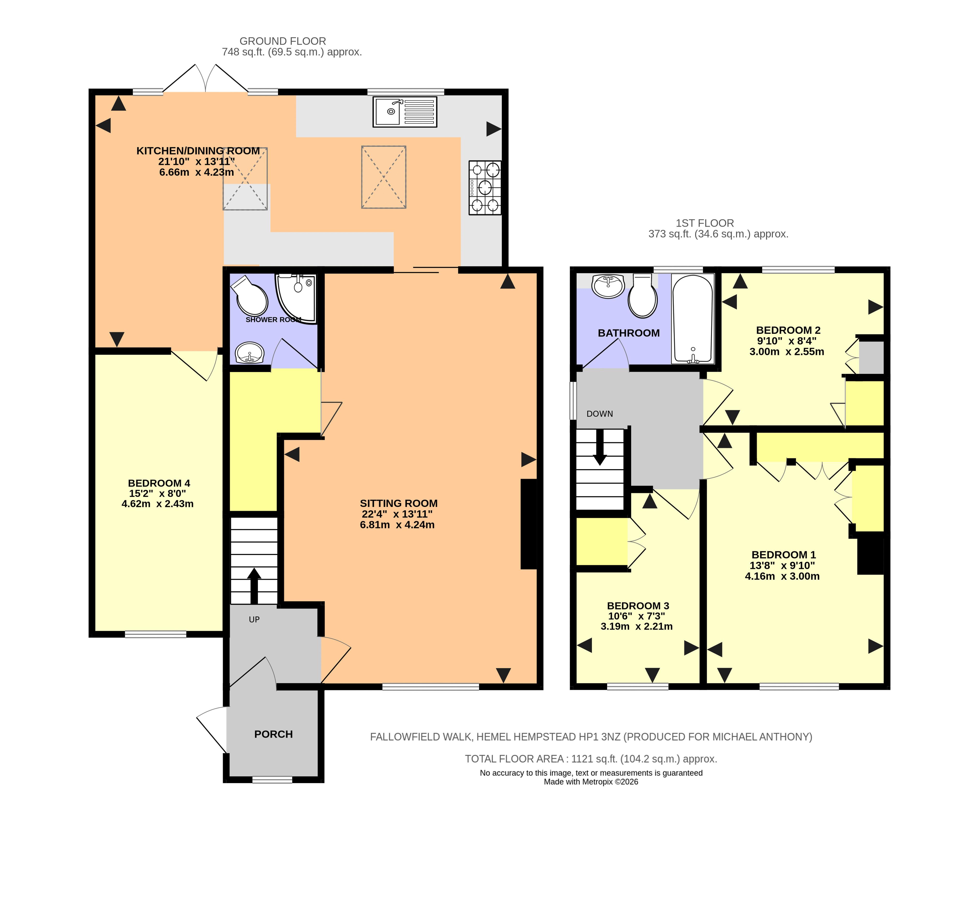 1, Fallowfield Walk, Hemel Hempstead floorplan