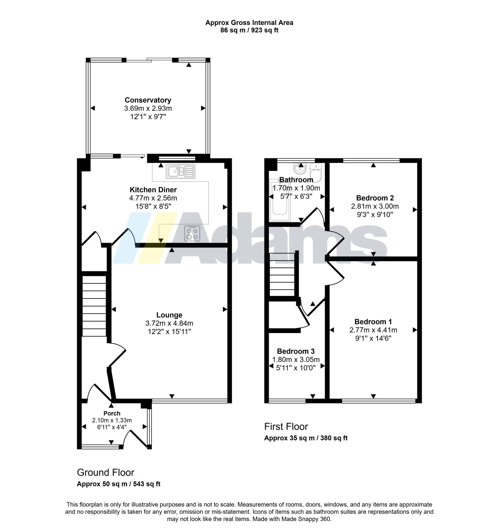 136, Netherfield, Widnes floorplan