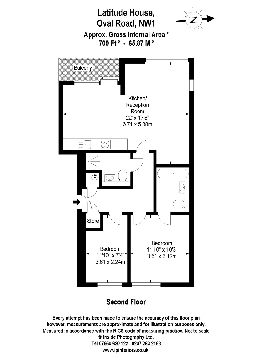 2 Bedrooms Flat to rent in Latitude House, Oval Road, London NW1