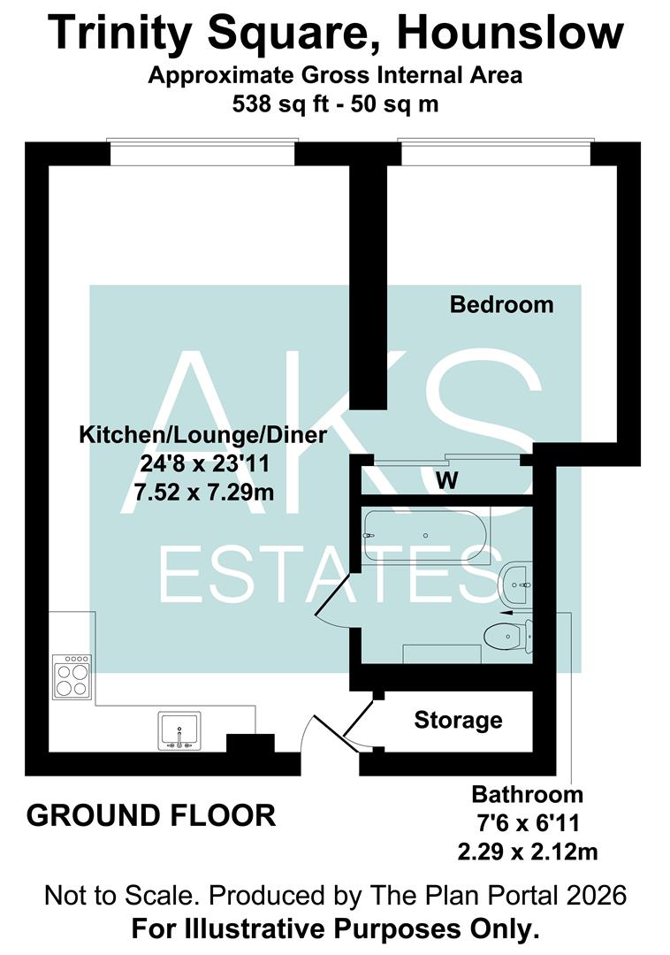 Flat 9, Trinity Square 23-59, Staines Road, Hounslow floorplan