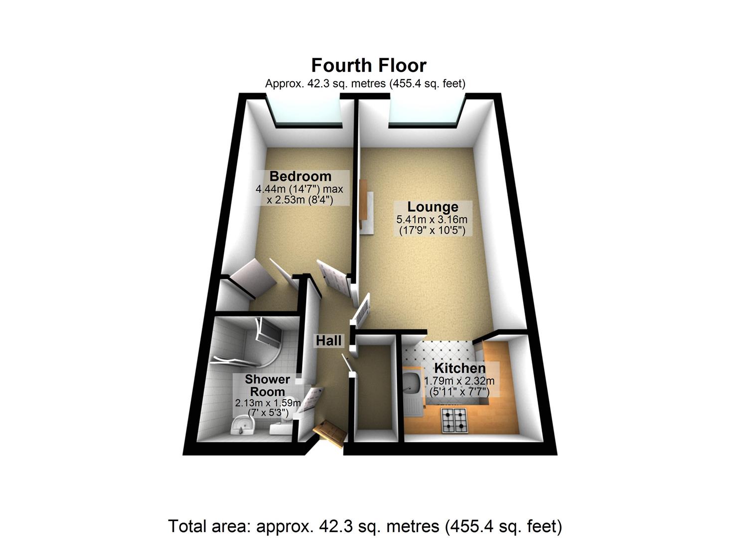 Flat 31, Oakland Court, Gratwicke Road, Worthing floorplan