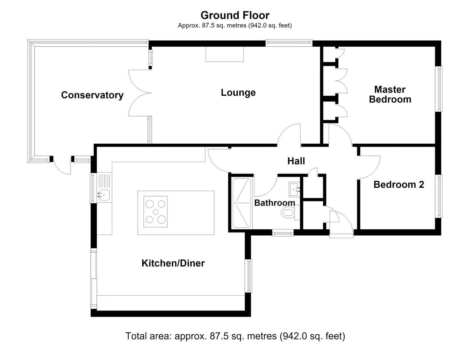 54, Underwood Grove, Cramlington floorplan