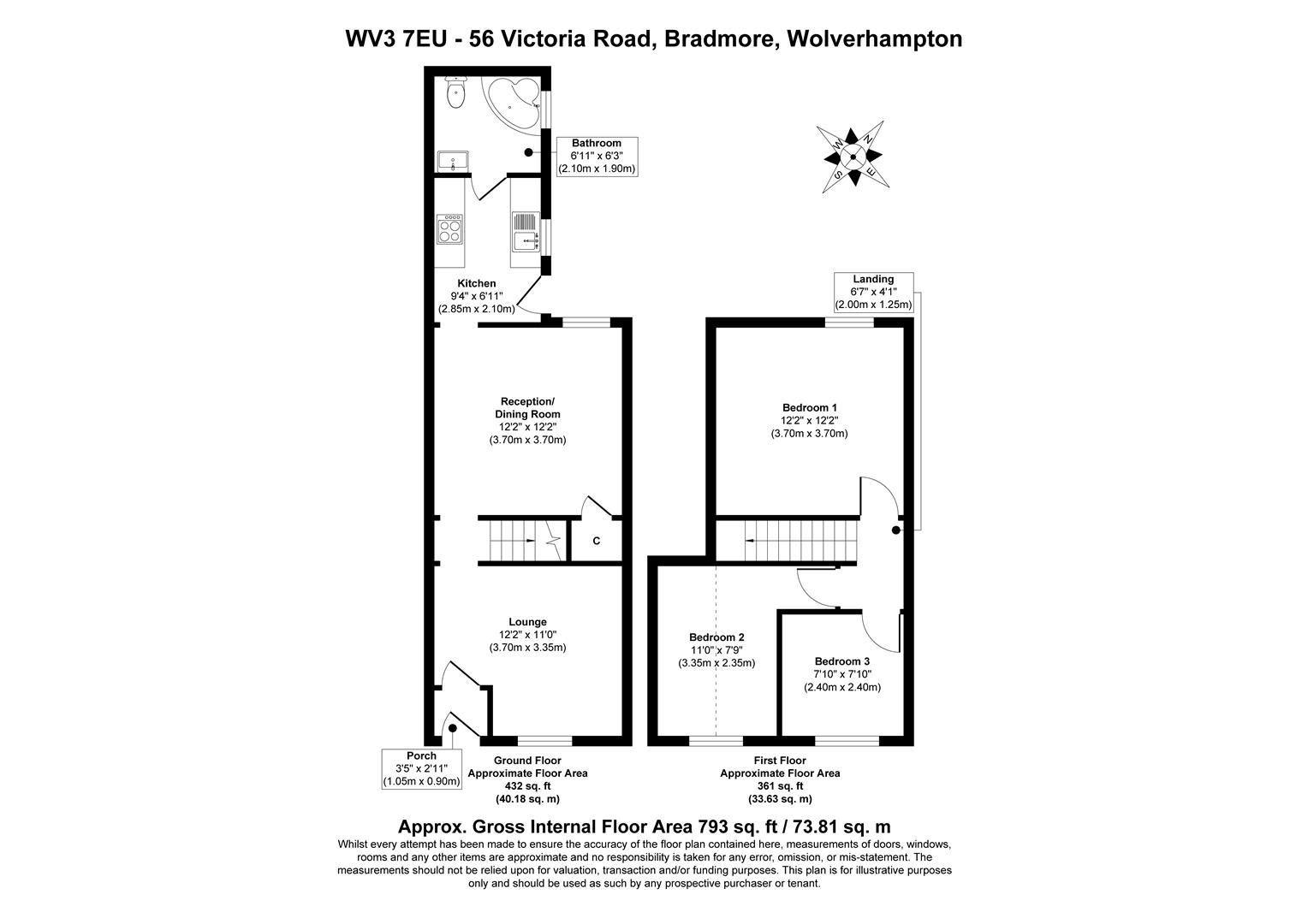 56, Victoria Road, Wolverhampton floorplan