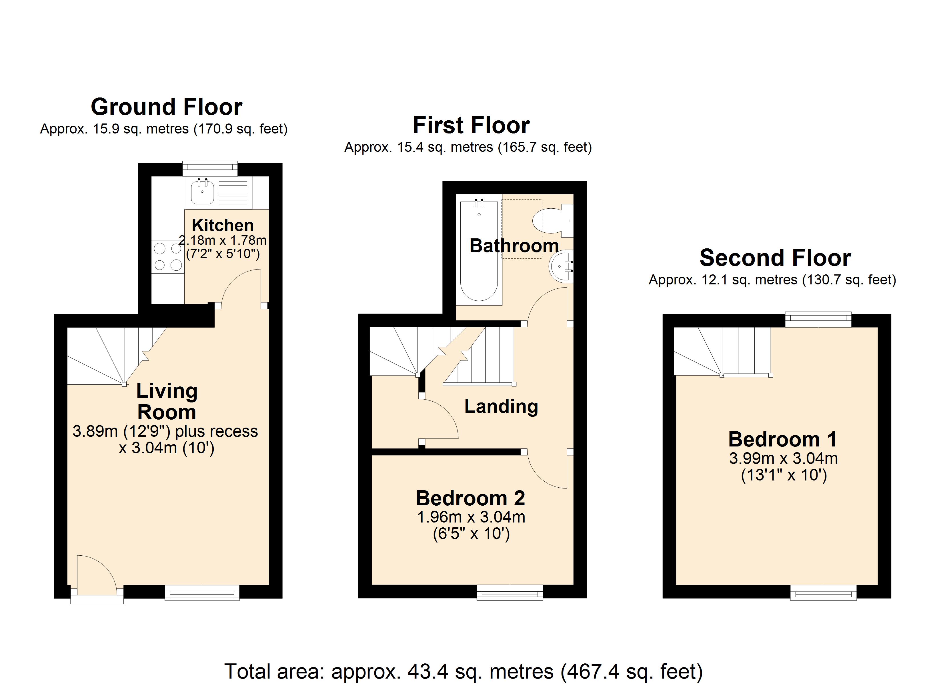 14b, Stallard Street, Wiltshire floorplan