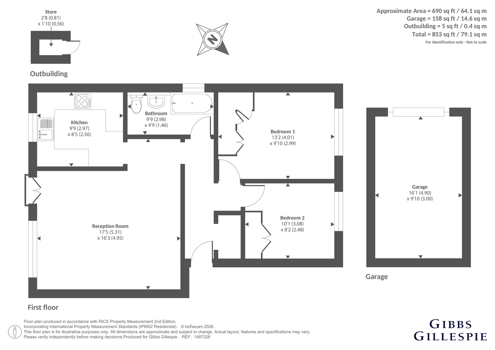 2 Tudor Court,, Amherst Road, London floorplan