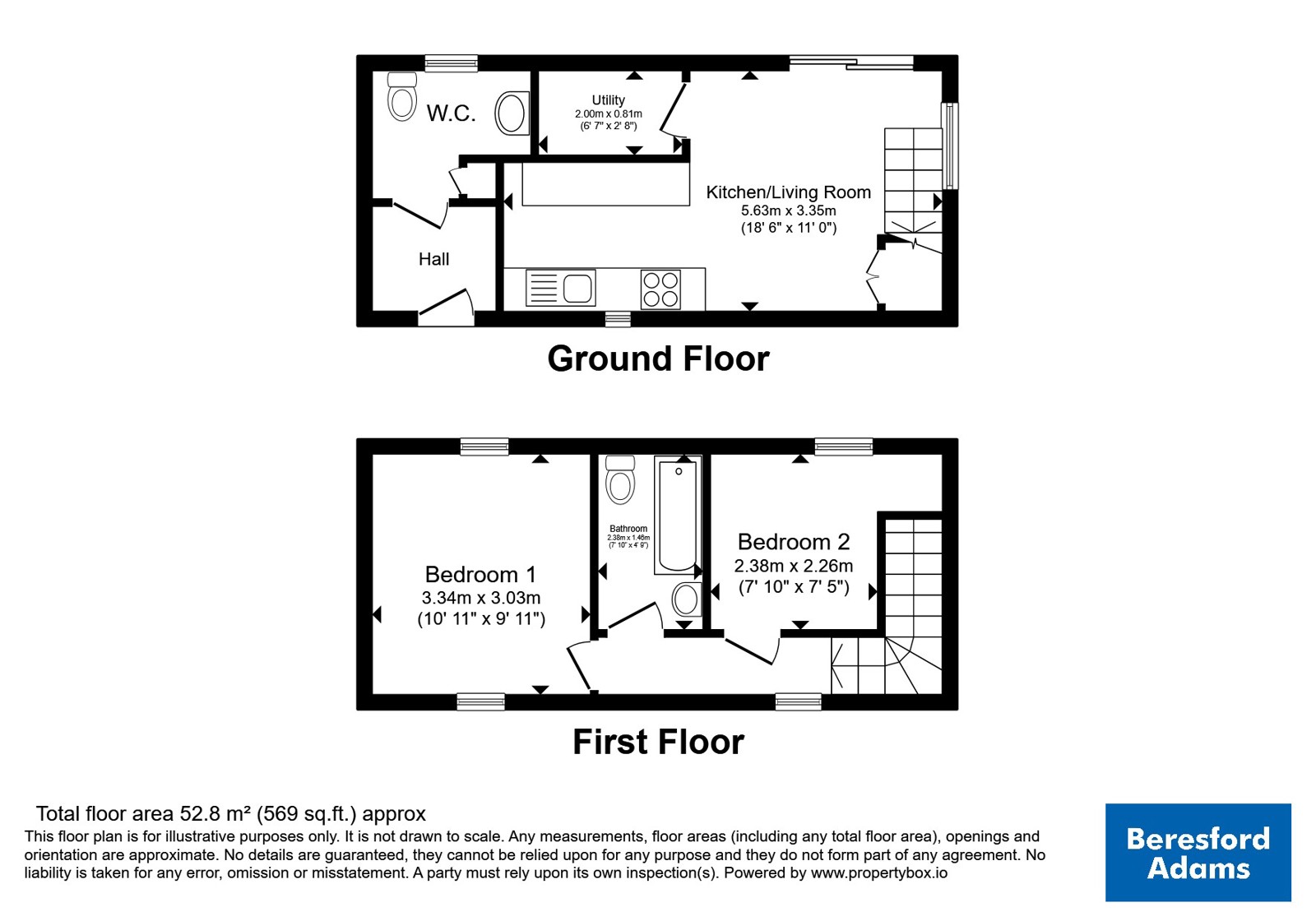 61A,, Brunswick Road, Flintshire floorplan