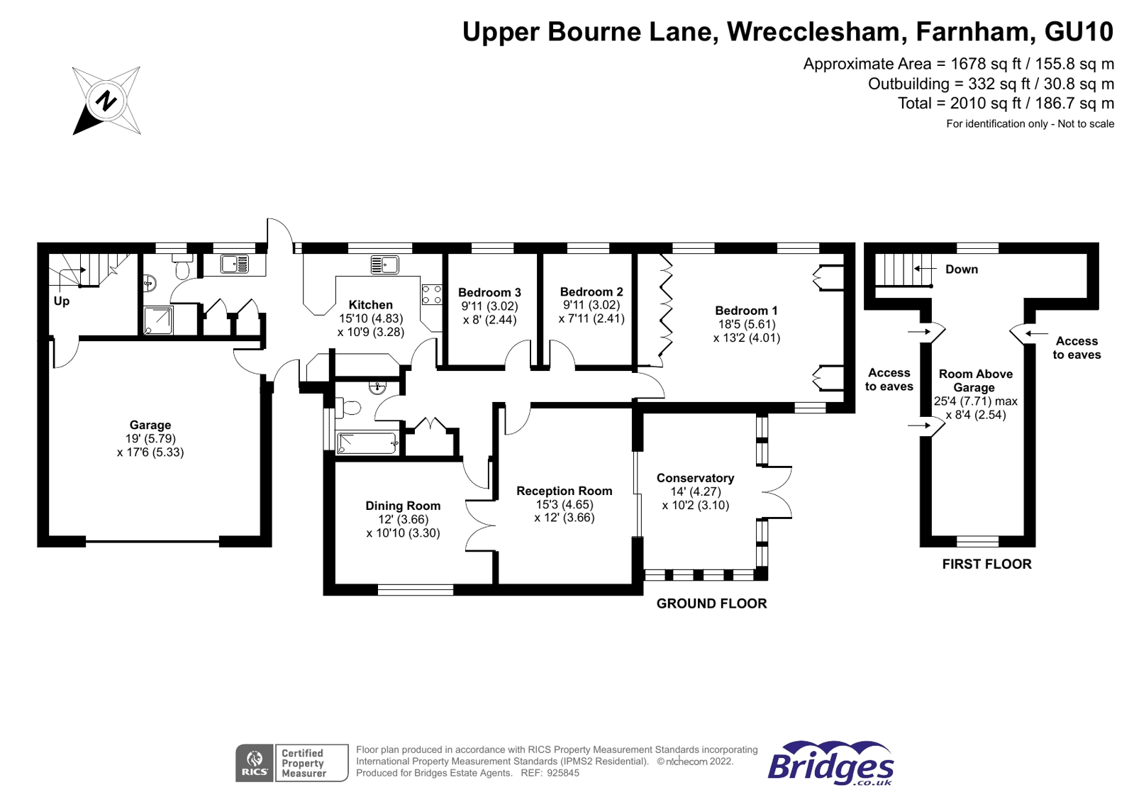 Upper Bourne Lane, Wrecclesham, Farnham, Surrey GU10, 4 bedroom