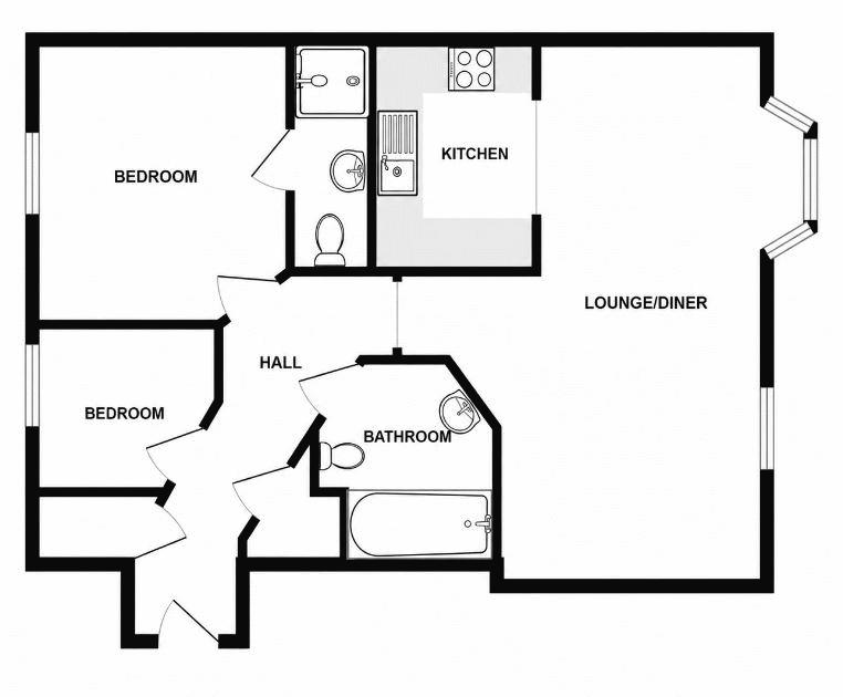 Flat 38 Rimini House, Ffordd Garthorne, Cardiff floorplan