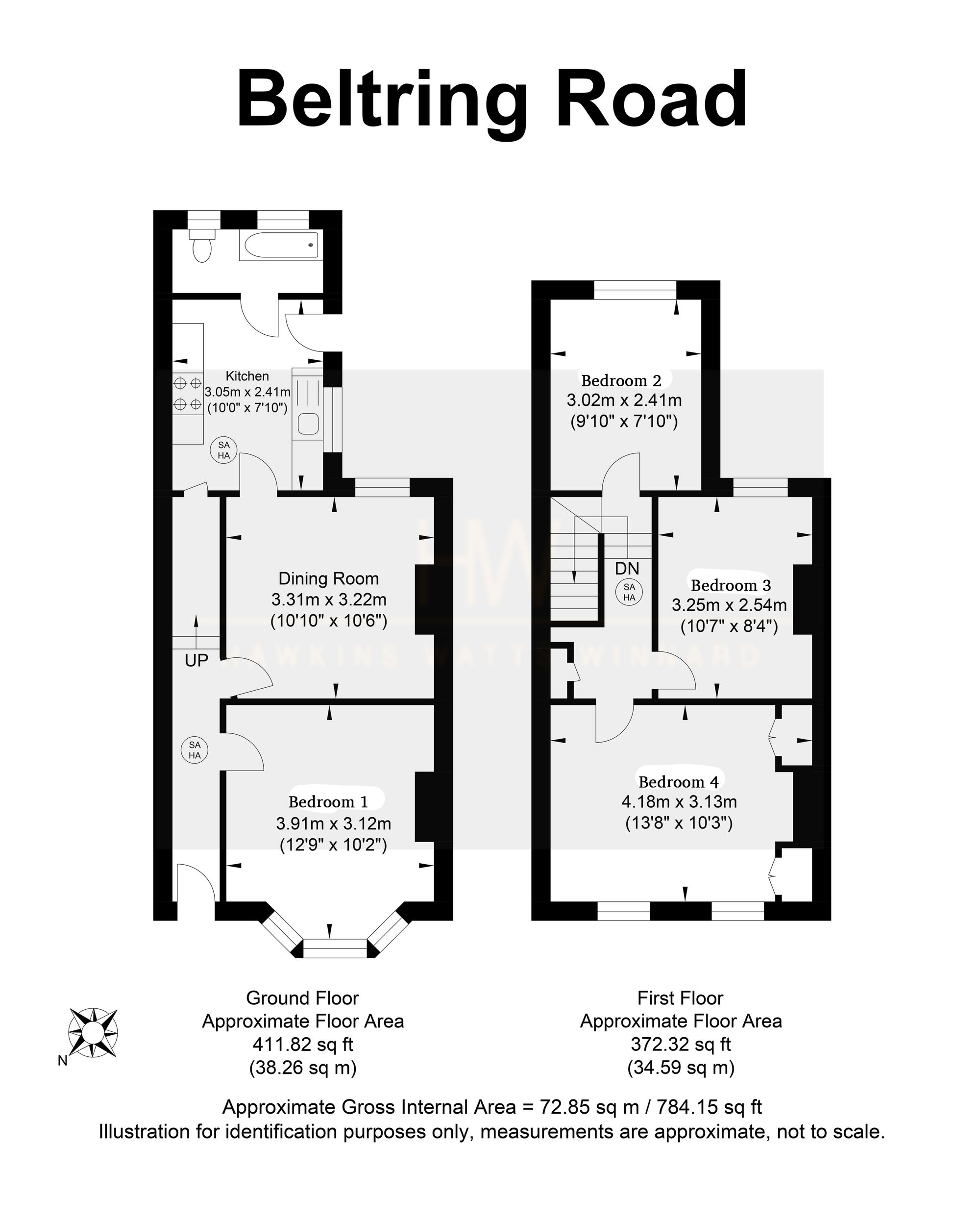 Room 1, 15 Beltring Road, Eastbourne floorplan