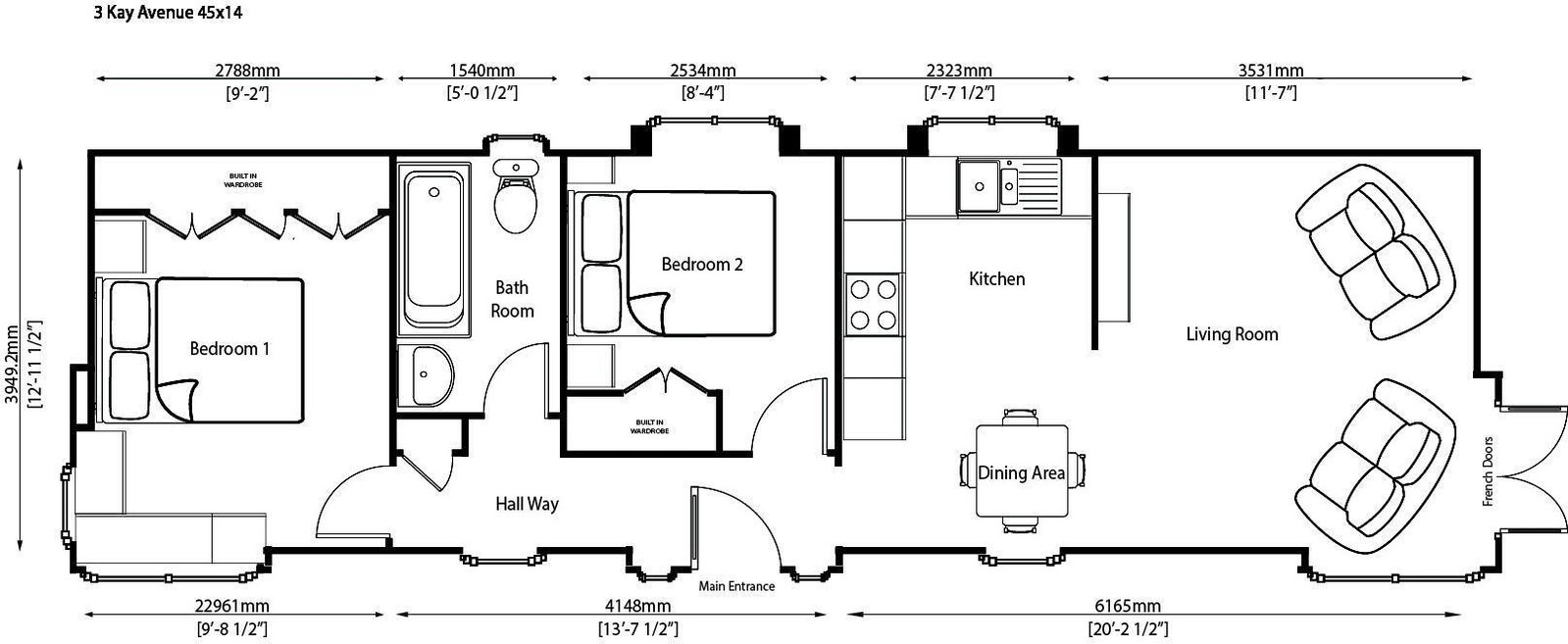 3 Kay Avenue, Weybridge Road, Addlestone floorplan
